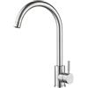 Gettimore Rubinetto per acqua fredda a leva singola per lavello da cucina, materiale in acciaio inossidabile 304 con aspetto moderno minimalista