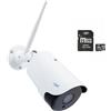 PNI House IP52LR 2MP 1080P - Kit telecamera di videosorveglianza wireless con scheda di memoria MicroSD IP 128 GB con adattatore SD