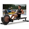 LONTEK Vogatore per Casa, Domatore a Doppia Rotaia,16 Livelli Resistenza | Vogatore Magnetico Allenamento, Silenzioso, APP Bluetooth,Capacità Max160 kg,Display LCD,Stoccaggio Verticale