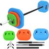 SPORTNOW Soozier Set Bilanciere Regolabile 20 kg con Dischi, Multicolore | Impugnatura antiscivolo, bilanciere, dischi pesi, set pesi home gym, allenamento forza, esercizi a casa