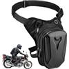 Xrten Marsupio Gamba Moto, Marsupio da Gamba Moto con Multitasche, Marsupio Moto per Uomo e Donna, Eva Impermeabile Borsa da Gamba, per Arrampicata,Trekking, Ciclismo, Moto, Pesca