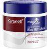 Karseell Maschera Capelli Blu 500ml - NON è una Tinta - Maschera Colorante Capelli Ripristina e Valorizza i Toni Blu dei Capelli Trattati con Colorazioni