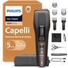 Philips Hair Clipper Serie 9000 - Regolacapelli uomo donna, lame autoaffilanti, 28 impostazioni di lunghezza, incrementi di 1 mm, pettine Trim-n-Flow, autonomia fino a 180 min., 4 accessori, HC9721/15