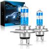Sycreek Lampadina H4 Alogena 55W 12V Per Fari Auto, Luce Bianco Caldo 4500K | Lampadina alogena H4 12V 55W con luce bianco caldo 4500K, vetro al quarzo anti-UV, sostituzione OEM Plug & Play per auto.