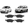Generico Pastiglie Freni Anteriori per Fiat 500 e Panda 2014 - 2024 | Kit 4 Pezzi, Ricambio Originale, Alta Resistenza, Facile Installazione, Compatibilità Verificata