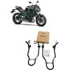 WinNet Coppia di 2 cavalletti moto compatibili con Kawasaki zeta z 650 z650 500 z 500 alzamoto alza ruota anteriore e posteriore per alzare sollevare gomma ruota cerchi cerchioni forcella davanti e dietro