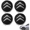 JiaYuan 4 pezzi coprimozzi, coprimozzo centrale ruota,coprimozzo C3 | 60 mm Copricerchi per auto, coprimozzi ABS, coprimozzo citroen c3, buona stabilità, compatibile con Citroen C2 C4 C5
