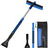 COFIT 2 in 1 Spazzola Neve Auto con Manico Telescopico, Raschietto Ghiaccio Pulisci Vetri, Parabrezza, Raschiaghiaccio Antighiaccio per Camion SUV, Furgone, Blu