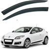 AC WOW Deflettori d'Aria Compatibile con Renault Megane 2008-2016 MK3 a 3 Porte Coupé in-Channel Antiturbo per Auto Vetro Acrilico Anti Vento Guardia di Pioggia Sole Neve