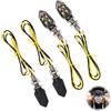 Thryvix Set di 4 Frecce Moto LED 12 V, Indicatori di Direzione Compatti con 5 LED e Filettatura M8, per Scooter, Ciclomotore, Quad e Motocross