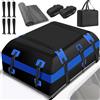 ATOWORLD Extra grande borsa baule da tetto per auto 651L 23 Cubic Ft morbida pieghevole con/senza barra del tetto 700D PVC impermeabile con attacco per bagagliaio tappetino antiscivolo 10 cinghie rinforzate 6
