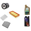 AOQ ORIGINAL QUALITY AOQ - KIT TAGLIANDO 3 FILTRI COMPATIBILE CON LANCIA YPSILON (843) 1.2 BENZINA 44kw 60cv dal 2003 al 2011 CON 4 LITRI OLIO 5W40