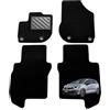 MTC Automotive Tappetini Honda Jazz IV Hybrid dal 2020, Set 4 Pezzi, Su Misura | Tappetini Auto in Moquette Nera, Battitacco in Gomma Rinforzata, Bottoni di Fissaggio, Antiscivolo