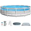 Intex 4.27m x 1.07m Prism Frame Clearview Premium Pool Set, Set-up Size: 4.27m x 1.07m (26722NP)