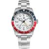 Generic San Martin SN0109G Orologio da uomo di lusso NH34 GMT bidirezionale lunetta in alluminio meccanico automatico vetro zaffiro