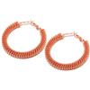 Vestopazzo orecchini a cerchio hippie placcati in rame, nickel tested,lavorazione artigianale,MRG3001