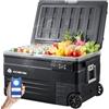 AAOBOSI Frigorifero Portatile 74L con App Controllo e Compressore, Frigo Portatile per Auto e Campeggio, Alimentazione 12/24V DC e 100-240V AC, Ideale per Famiglia, RV e Viaggi