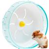 INHEMING Ruota da corsa per criceti, silenziosa, in plastica, per piccoli animali, per criceti siriani, gerbilli, porcellini d'India, blu, 17,5 cm