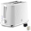 Swan Hexton ST19037WHT - Tostapane a 2 fette, larghezza variabile, 7 livelli di doratura, annulla/riscaldamento/scongelamento, vassoio raccogli briciole rimovibile, contenitore per cavi, 900 W, bianco