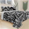 Masters House Biancheria per la Casa Master House - Trapuntino Leggero Matrimoniale 260x270 cm - 100 gr/m² | Stampa Digitale Elegante | Double Face Copriletto Mezza Stagione Primaverile e Autunnale (NERO)