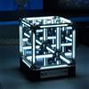 INFICUBE Infinity Mirror Cube Lamp, bianco freddo 6000 K | 4D Tesseract Abyss Light, USB-C ricaricabile, Touch Dimmable Night Light, Futuristic Desk Decor