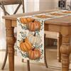 AwzyGous Runner da Tavolo Autunno Con Zucche Arancioni, Decorazioni Autunno Runner Tavola Lavabile, Tovaglia Da Cucina per Tavolo da Pranzo per Interni ed Esterni, Decorazioni per Feste al Coperto 33X183 cm