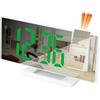 Generic Sveglia multifunzione con proiezione, display curvo HD, proiettore a specchio interno regolabile a 180°, visualizzazione della temperatura