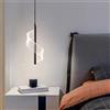 Chao Zan Lampada a Sospensione a LED, Metallo Lampada a Soffitto a LED a Spirale Nera Semplice Corda Antiriflesso Lampadario Dorato Plafoniera Creativo per Soggiorno Camera da Letto (nero)