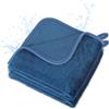 Aomig Set Asciugamani Bagno, 2 Asciugamano Viso 40x60cm, Asciugamani Ospiti, Morbidi, Assorbenti, Telo Doccia, Doccia, Viso e Ospitalità Set Bagno, Asciugamano Bidet(Blu Intenso)