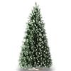 Suusolny Albero di Natale artificiale di alta qualità, in PVC, decorazione natalizia per giardino, ufficio, ristorante, albero di Natale, decorazione natalizia, effetto neve, 180 cm
