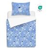 Yasida Set Biancheria da Letto Spazio 120x150 Bambini - Parure da Letto Galassia - Motivo Astronauti/Razzi Per Ragazzo/Ragazza & Adolescenti | 2pz (Copripiumino + Federa 40x60) - Biancheria da Letto
