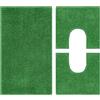 Il Gruppone Passione Casa IlGruppone Set 3 Tappeti Bagno Soffici e Antiscivolo - Scendi Doccia, GiroWater e GiroBidet - Tappetini Morbidi Soft Touch in Microfibra, Assorbenti e Lavabili (Verde)