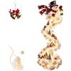 Generic Christmas Magic Trail - Lampada da parete con scritta A little Xmas Magic | Luci LED calde, accenti fiocco di neve, scena villaggio invernale, montaggio a parete, decorazione per interni