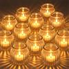 yuejuhe 12 PCS Porta Candele Vetro a Forma di Zucca Trasparente,Portacandele Votivi | Portacandele in Vetro Trasparente, 5.2 × 5.5cm Porta Candele Bicchieri, per Centrotavola, Natale, Matrimoni, Halloween