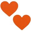 ZNQNDSR Pelle Adesiva per Riparazioni Toppe di Riparazione in Pelle A Forma di Cuore, Tagliabili, Autoadesive, con Texture Litchi, per Divani, Sedili Auto E Giacche(Orange)