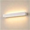 Dopa Applique LED da Esterno Up&Down Rettangolare in Alluminio(50cm Bianco) | Doppio fascio luminoso, 3 colori CCT, IP65, montaggio verticale/orizzontale, disponibile in Marrone, Nero e Bianco