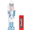 Jodsen Schiaccianoci in Legno di Natale 30 cm, Soldati Figure Tradizionali, Decorazioni Natalizie (Re)