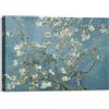 LuxHomeDecor Vincent Van Gogh, Ramo di mandorlo in fiore, Quadro su tela con Telaio in Legno Stampa con pennellate effetto dipinto e texture in rilievo - 100x75 cm