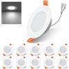 DUSKTEC Faretti Led da Incasso per Cartongesso Bianco Freddo 6000K Set di 10