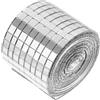 BJH Mini piastrelle a mosaico quadrate autoadesive in vetro, per cucina, bagno, piastrelle decorative fai da te, colore argento, 4 x 100 cm