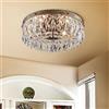 BESTIER argento antico Impero francese cristallo semi incasso filo lampadario illuminazione LED plafoniera lampada apparecchio sala da pranzo bagno camera da letto soggiorno 4 lampadine E14 richieste