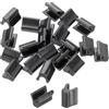 QUARKZMAN 40pz Fermagli per Cursori di Zipper per Borse Nero Metallico | #5 Top Stopper Cursori di Zipper a Estremità Chiusa, Cappotti Giacche, Fai da Te