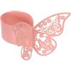 QUARKZMAN 100 Pezzi Anelli Per Tovaglioli A Farfalla Taglio Laser 3D Rosa | Portatovaglioli In Carta, Per Matrimoni Feste Decorazioni Tavolo Ristorante Servizi