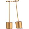 MOKEKA Lampada da Tavolo LED Ricaricabile Senza Fili, Dimmerabile, 3 Modalità di Colore, Design Minimalista, Ideale per Sala da Pranzo, Camera da Letto e Uso All'aperto (Pacco da 2, Oro)