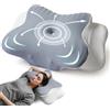 AmzHandler Cuscino Cervicale per dormire, Cuscino Ortopedico Ergonomico per Dolori al Collo e alle Spalle, Cuscini per cervicale sul Fianco Rinfrescante con Fodera in Seta di Ghiaccio Lavabile, Grigio