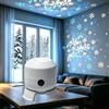 Generico Proiettore LED rotante dinamico, luce notturna con base, oceano e fiocchi di neve, lampada proiettore per la cameretta dei bambini, luminosità regolabile, per camera da letto. (Modello Fiocco di neve)