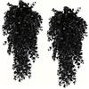 BSITSSS 2×Fiori Artificiali Cadenti 76CM Fiori Finti Pendenti Piante Verdi | Decorazioni di Halloween Nero Finti Fiori Pendenti da Balcone Giardino Interno ed Esterno Decorazioni Autunnali