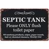 RNUMLIGH Septic Tank Novelty Decor Toilet 12x8 Inch | Witty Aluminum Signage For Bathroom Bedroom Office Home Restroom Wall