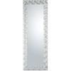 MO.WA Specchio da Parete cornice legno argento 50X145 cm da appendere in orizzontale/verticale per camera ingresso soggiorno. Made in Italy.