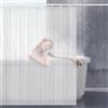 Naapesi Tenda Doccia 180 x 180 cm,Tende Vasca Bagno, Plastica PEVA Chiaro Lavabile | Antimuffa Impermeabile Tenda Vasca da Bagno, Con 12 Ganci in Plastica, per Vasca e Doccia, per Famiglia, Hotel